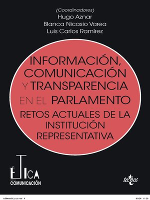 cover image of Información, comunicación y transparencia en el parlamento